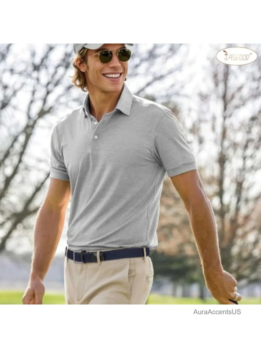 Reversible Braided Stretch Belt with Rotating Buckle for Men